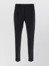 Pt Torino Midnight Blue Stretch Wool Edge Cigarette Pant
