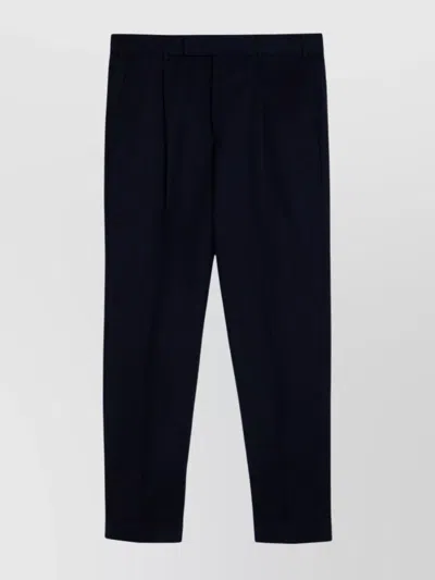 PT TORINO WOOL TROUSERS WITH CUFFED HEM AND PLEATS