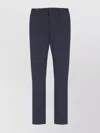 Pt Torino Wool Trousers With Drawstring And Elastic Waistband In Blue