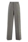 Pt Torino Pt01 Wide Leg Check Trousers In Multicolor