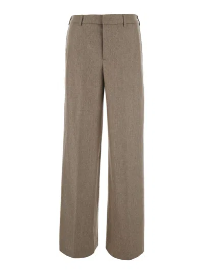 Pt Torino Wool-cashmere High-waist Trousers In Multi