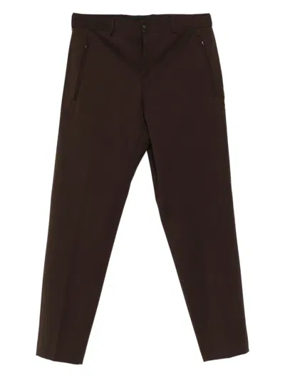 Pt Torino Zip-pocket Trousers In Brown