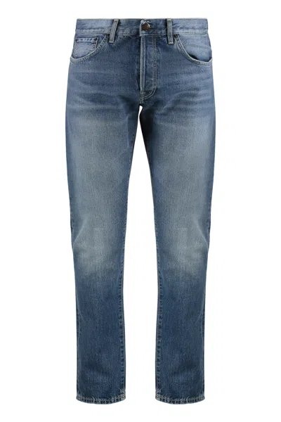 Pt01 5-pocket Straight-leg Jeans In Blue