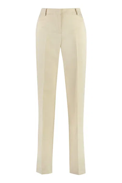 Pt01 Ambra Cotton-linen Trousers In Green