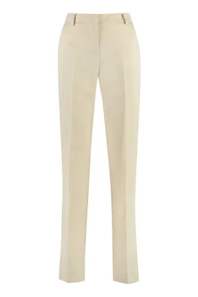 Pt01 Ambra Cotton-linen Trousers In Green