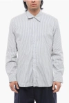 Pt01 Awning Striped Casual Shirt With Hidden Closure
