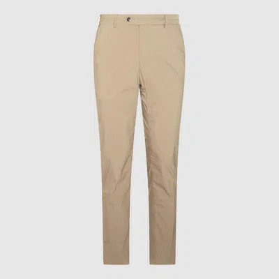 Pt01 Beige Cotton Pants In Beige Freddo