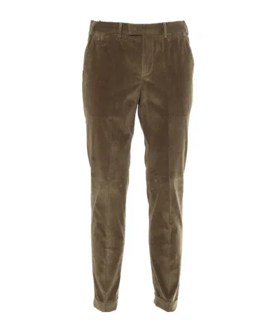 Pt01 Belt Loop Casual Pants In Green
