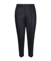 Pt01 Pantalone Rebel Wool Caschemier Brushed Flannel In Black