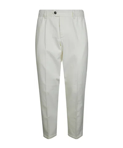 Pt01 Rebel Cotton Caschemier Stretch Denim Pants In White