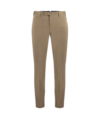 Pt01 Belt-loop Casual Pants In Brown