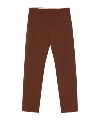 Pt01 Belt Loop Casual Pants In Brown