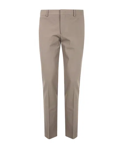 Pt01 Belt Loop Casual Pants In Brown