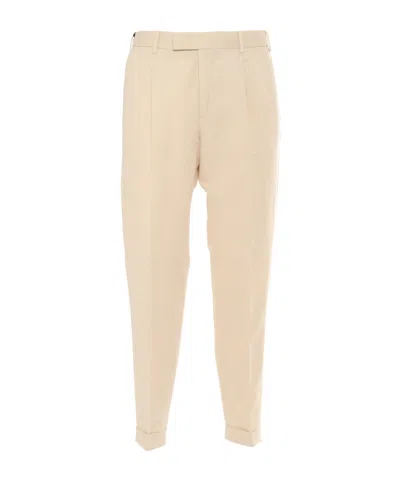 Pt01 Belt Loop Casual Pants In Neutral