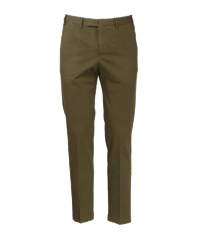 Pt01 Belt Ring Casual Pants In Green