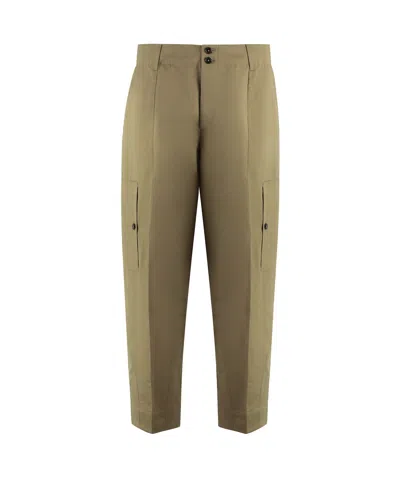 Pt01 Belt Ring Casual Pants In Green