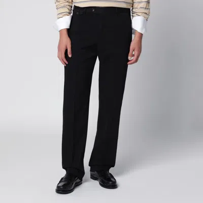 Pt01 Black Cotton Trousers