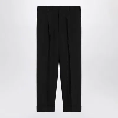 Pt01 Black Virgin Wool Trousers