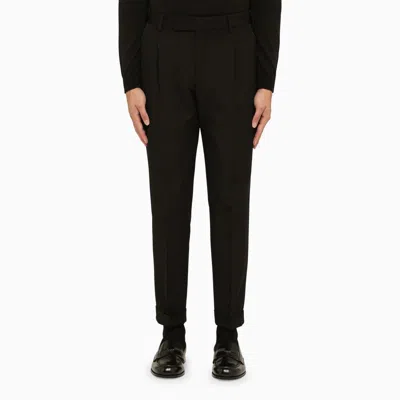 Pt01 Black Virgin Wool Trousers