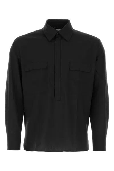 Pt01 Black Wool Shirt