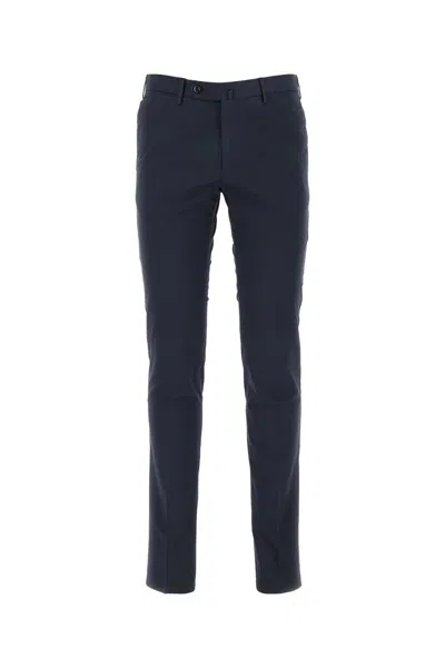 Pt01 Blue Stretch Cotton Pant In Y383