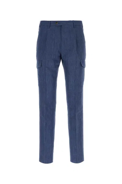 Pt01 Blue Wool Blend Trouser