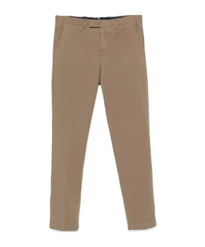 Pt01 Casual Pants With Belt Loops In Brown
