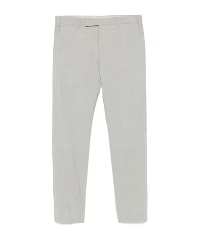 Pt01 Casual Pants With Belt Loops In Gray