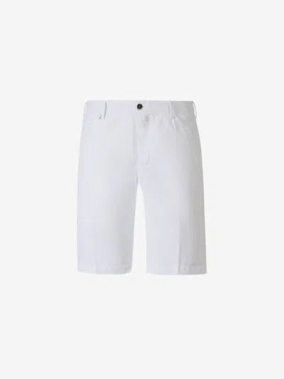 Pt01 Casual Technical Bermuda Shorts In White