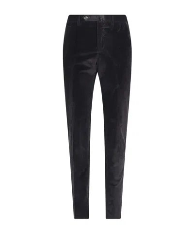 Pt01 Casual Trousers With Belt Loops In Black