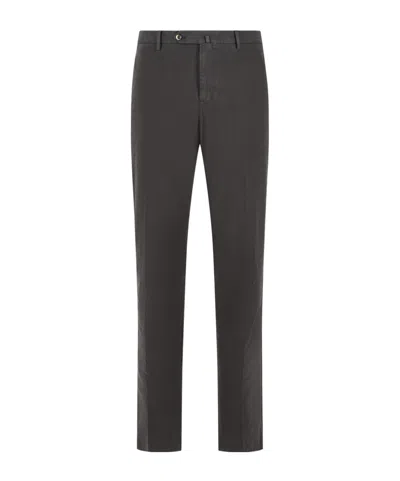 Pt01 Casual Trousers With Belt Loops In Black