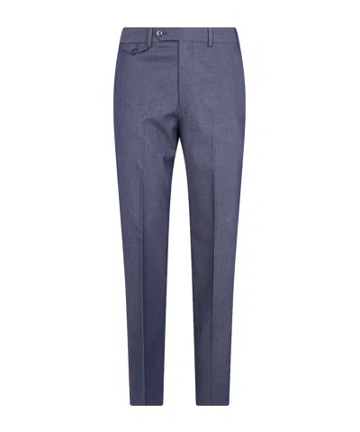 Pt01 Casual Trousers With Belt Loops In Blue