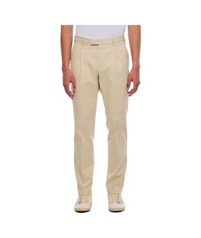 Pt01 Casual Trousers With Waist Belt Loop In Nude