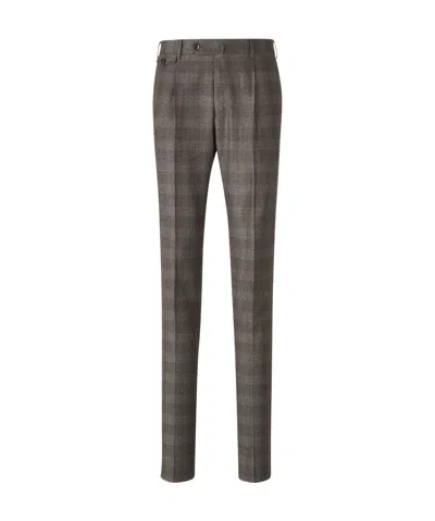 Pt01 Check Casual Pants In Black