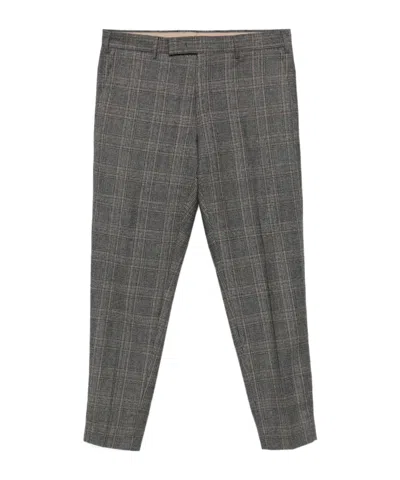 Pt01 Checked Trousers In Gray