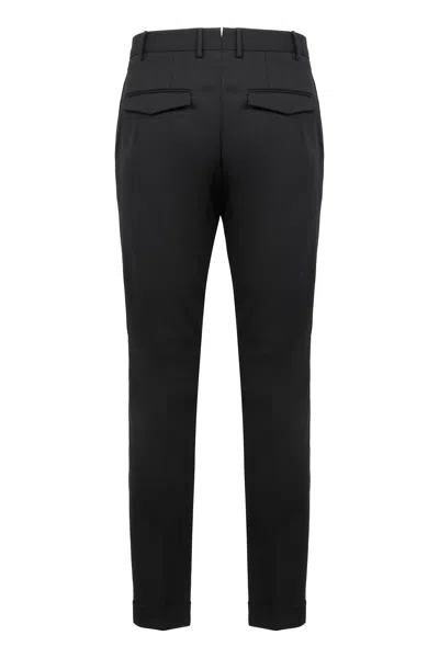 Pt01 Chino Pants In Wool Blend In Black