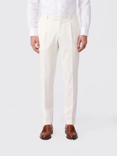Pt01 Classic Trousers In Cotton And Silk Blend In Red