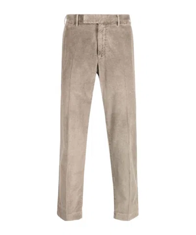 Pt01 Corduroy Straight-leg Casual Pants In Brown