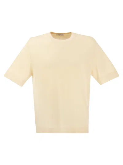 Pt01 Cotton And Silk T-shirt In Beige