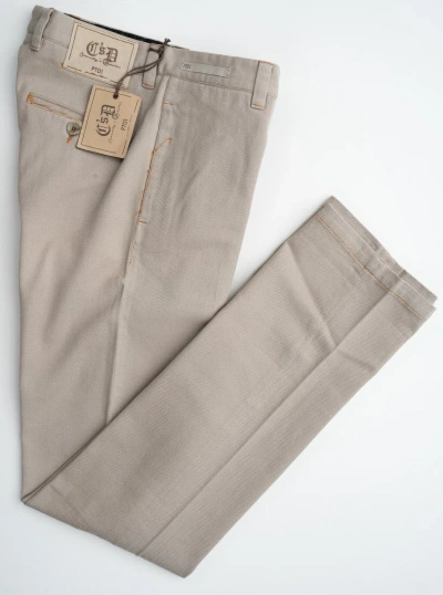 Pre-owned Pt01 Cotton Beige Denim Pants Carnaby & Denim Regular Fit Straight Leg 40 Eu 56