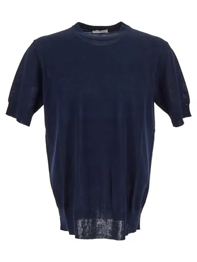Pt01 Cotton T-shirt In Blue