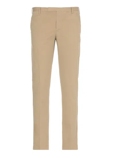 Pt01 Cotton Trousers In Beige