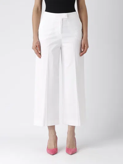 Pt01 Cotton Trousers In Bianco