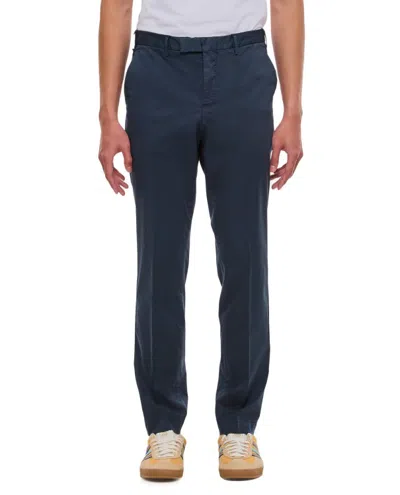 Pt01 Cotton Trousers In Blue