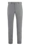 Pt01 Dieci Stretch Wool Trousers In Grey