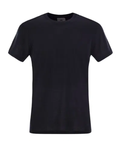 Pt01 Silk And Cotton T-shirt In Black