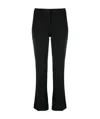 Pt01 Cropped Flared Tailored Trousers In Black