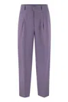 Pt01 Daisy - Viscose And Linen Trousers