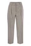 Pt01 Daisy - Wool And Cashmere Pinstripe Pants