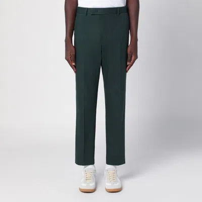 Pt01 Dark Green Cotton Trousers